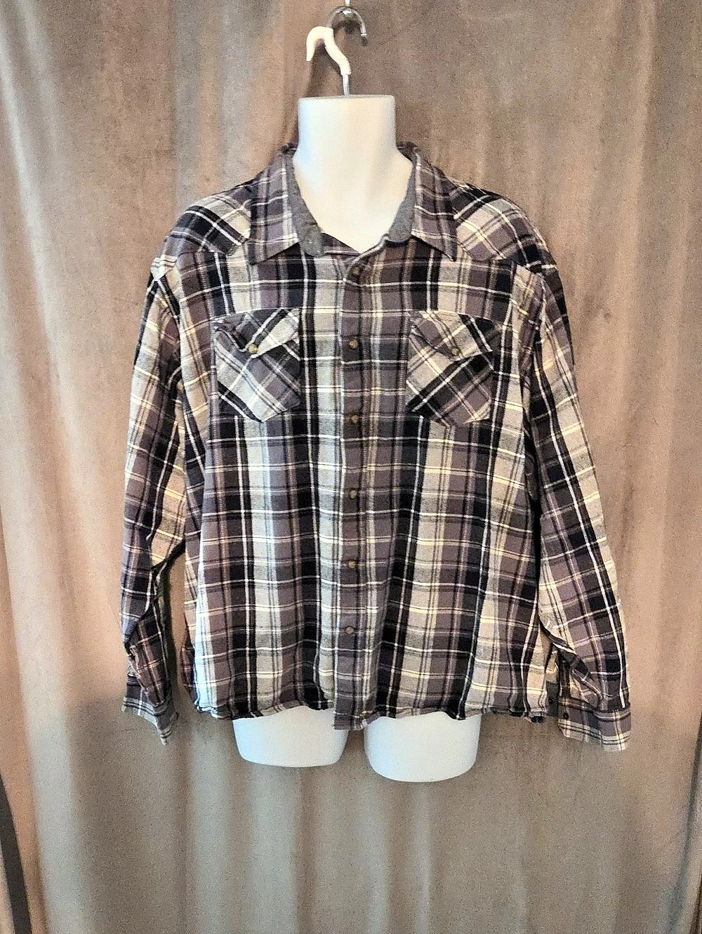 Wrangler Plaid Cotton Shirt Size 3XL NWT